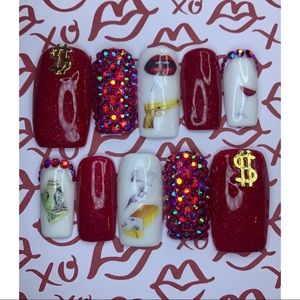 Red Hot Cash Money Nails